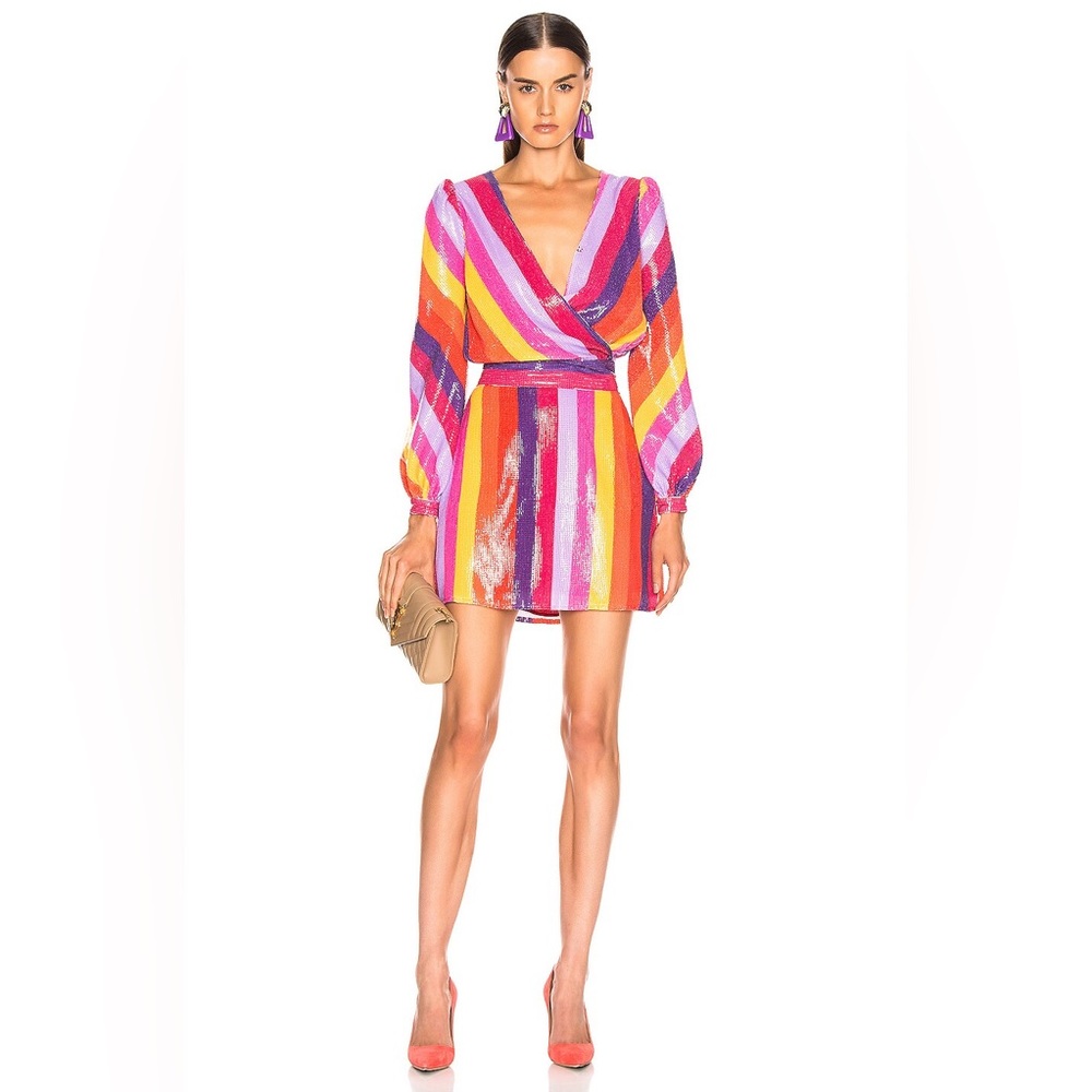 OLIVIA RUBIN Multicolor Striped Mini Skirt